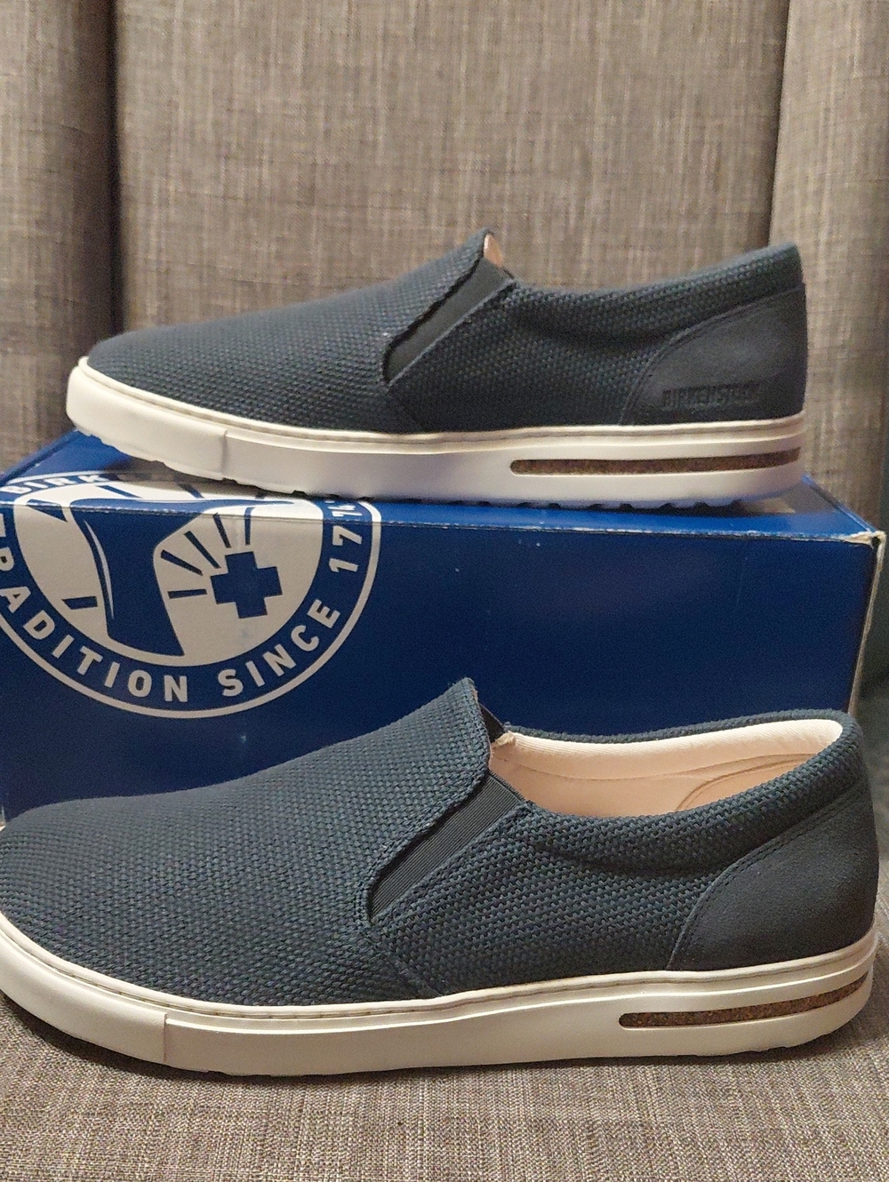 Birkenstock Men's Oswego Slip-On Loafers in Navy SIZE 11